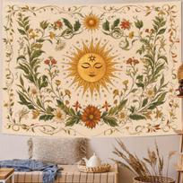 Vintage Bohemian Indian Tapestry, Featuring A Bohemian Mandala Floral Design, Perfect For Dorm And Living Room Decor. 100X70CM
