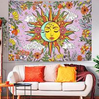 Bohemian-Style Tapestry - Celestial And Stellar Wall Decor For Bedroom And Living Room - Retro Home Decoration 100X70CM