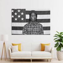 A$AP Rocky ASAP American Flag Rap Rapper Motivational Wall Art Gym Office Decor Sewing Required Inspirational Dormitory Flag 100X70CM