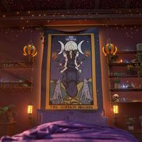 Hecate Goddess Tapestry Moon Mysterious Learning Style Wall Decoration Living Room Greek Mythology Theme Room Decoration 100X70CM