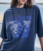 Compagno Scream Pigment Short Sleeve Tee Dark Blue Blue/L