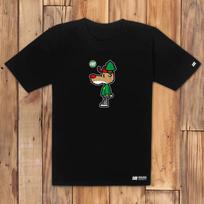 Doldol Ally_T-Shirts_07 Bicycle Camping Trip Deer Ellie Character Graphic T-Shirt Light Gray/S
