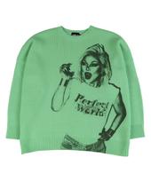 Azo By Azo Bambi Oversized Sweater [Green] Relaxed _ L