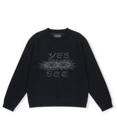 Yes Ic Eye Knit Pullover Sweater Black Xl