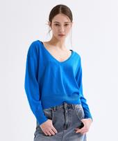 Povere Maison V-Neck Knit Blue Blue/Os