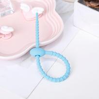 Desktop Organizer Cable Management Belts Cable Winder Cable Tie Straps Cable Cord Winder Ties mėlyna