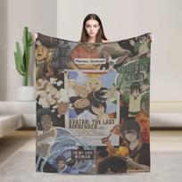 Happy Appa-Avatars The Last Airbender Super Warm Blanket Plush Bedding Throws Home Decor Flannel Bedspread Sofa Bed Cover Size: 75*100cm, Weight: 230 GSM