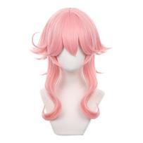 50cm Genshin Impact Dori Cosplay Perukas Išformuotas Karščiui Atsparus Sintetinis Plaukas Imituota Galvos Oda Sumeru Dori Cosplay Perukai 50cm rožinė