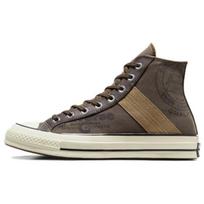Converse Chuck 70 Leather Overlay High Engine Smoke Unisex Sneakers Brown Egret Black A07123C 38 gray