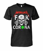 Metalica Fuck 0Corona marškinėliai Rock Band Pandemic Quarantine marškinėliai M To S