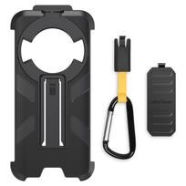 Skirtas Ulefone Power Armor 16 Pro Ulefone Back Clip telefono dėklas su karabine For Ulefone Power Armor 16 Pro juoda