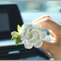 Gardenia Flower Car Aromaterapija Kvepalai Akmens difuzorius Prašmatnus automobilio oro kondicionierius Išleidimo angos apdaila Gėlių kvepalų kvapas Fragrance free balta