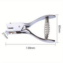 1 vnt. Ovalios formos skylamušis Rankinis PVC kortelių skylamušis Angos skylamušis Nuotraukų ženklelio Etiketės Kortelių gamyba Scrapbooking įrankis Biuro kanceliarinės prekės gray