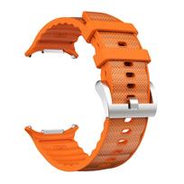 Silicone+Nylon band For Samsung Galaxy Watch Ultra Strap 47mm Functional sport belt Bracelet Galaxy Watch 7 Ultra 47 mm Galaxy Watch 7 Ultra 47mm oranžinė