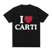 I Love Playboi Carti Print T Shirt Fun Rapper Hip Hop Women Unisex Clothing Oversized T Shirts Fashion Casual Cotton T-shirt Tops L juoda