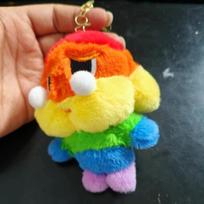 Rainbow Crying Baby Dudu Girl Keychain Doll Birthday Gift Toy Bag Pendant 12cm