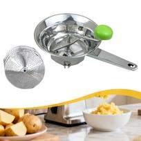 Rotary Food Mill Ergonomic Kitchen Tool Manual Stainless Steel with 3 Milling Discs for Mashed 31.3cmx20cmx9cm