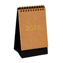 2026 Stalo kalendorius Retro stiliaus Storas popierius Laiko planavimo priemonė Namų biuras Mokykla Dienos tvarkaraščio planuoklis S ruda