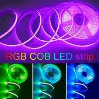 DC12V/24V RA95 Lanksti COB LED juosta Aukšto tankio 8MM/10MM RGB LED juosta 576LED/M Svetainės dekoravimo apšvietimui 24V 0.5M