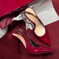 Madingos smailianosės aukštakulnės basutės Moteriškos Seksualios šlepetės Moteriški Batai Slingback 2025 Vasaros Elegantiška Suknelė Odiniai Seklūs Bateliai 35 raudona