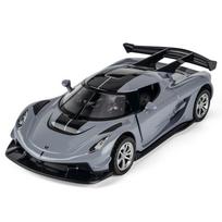 Simulation 1/36 Scale Koenigsegg Jesko Alloy Sports Car Model Ornament Toy Children Boy Birthday Gift Diecast Miniature Voiture pilka spalva