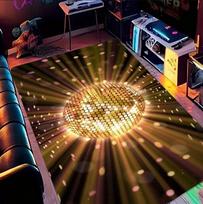 Disco Ball Ray Carpet Dance Party Games Decorating Carpets Creative Sun Living Room Bedroom Decoration Rug 40x60cm