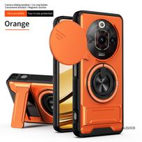 Funda for Nubia Focus Pro 5G Case Rotatable Slide Camera Protection Ring Stand Shockproof Cover Capa Funda for Nubia Focus Pro oranžinė