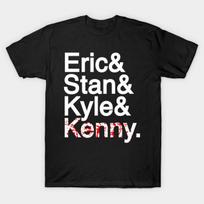 Men Black Print T-shirt Team South Park No-Cut Transfer Paper Print Cotton Tshirt 3XL juoda