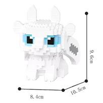 Mini Black Toothless Night Rage Dragon Mecha Assembled Blocks Educational Set Toy Children's Toy Birthday Halloween Gift