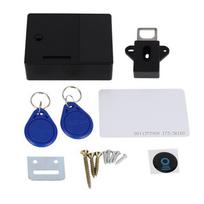 T3 Cabinet Smart Locks Invisible Sensor Lock RFID IC Card Drawer for Furniture black