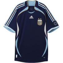 Adidas Argentinos nacionalinės rinktinės 2006 m. išvykos dryžuoti minkšti trumpomis rankovėmis futbolo marškinėliai vyrams viršutiniai drabužiai KF0321 XL
