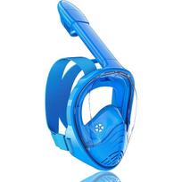 Professional Snorkeling Diving Mask Foldable 180 Degree Underwater Scuba Full Face Snorkel Mask Anti Fog Goggles for Kids Swim XS mėlyna
