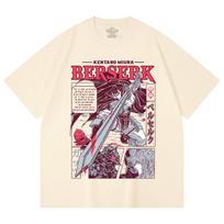 230 Gsm 100% Cotton Berserk V1 Guts Print Unisex Heavy Cotton T Shirt XS abrikosas