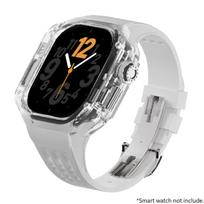 Luxury Transparent Case for Apple Watch Ultra 3 2 1 49mm Mod Kit Stainless Steel Buckle Band for iWatch 8 7 6 5 4 Modification 49mm-For Ultra 3
