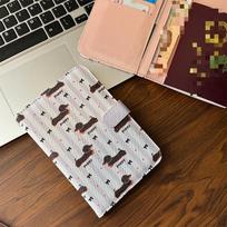 Lovely Cartoon Cat Dog Passport Covers Women Men Passport Holder Flight Ticket Clips ID Bank Credit Card Holder Passport Travel violetinė