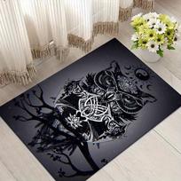 1pc Mysterious Owl Print, Design Indoor Area Rug - Soft, Anti-Slip, and Durable Gaming Room Decor for Bedroom, Living Room 60cm by 90cm