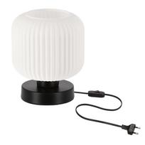 Stalinis šviestuvas Candellux Estilo 41-49940 juodas pagrindas, baltas gaubtas, E27