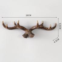 Nordic Vintage Deer Horn Decorative Hook Wall Hanging Clothes And Hats Hook Living Room Decor Antler Resin Statue Craft ruda