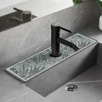 Classic Sink Faucet Drain Area Pad Table Mat Toilet Diatom Mud Moisture-wicking Pad Slip-resistant Anti-mildew Mat for Kitchen Counter Dining 38x13cm