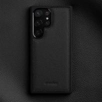 Melkco Case for Samsung Galaxy S26 Ultra 5G S25 Plus S24+ S23U Real Leather Handmade Natural Cowhide Soft Edge Phone Cover S26Ultra violetinė