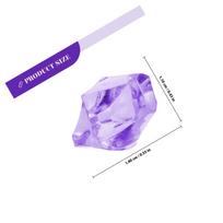 500Pcs Acrylic Fake Ice Cubes Crushed Crystal Rocks Realistic Irregular Shape Refract Light Photography Props Vase Filler Home violetinė