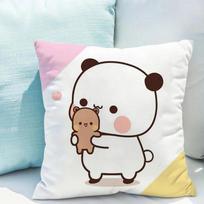 Bubu Dudu pillowcase 45x45cm cute cartoon bear pillowcase living room sofa cushion cover bedroom home decoration children's gift 45x45cm-1pcs