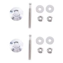 Long Push Button Quick Release Hood Pins Bonnet Lock Clip Latch Bumper Kit NONE sidabras