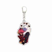 6Cm Acrylic Keychain for Hazbin Hotel Alastor Vox Husk Niffty Keychain Backpack Pendant Exquisite Gift Anime Peripherals