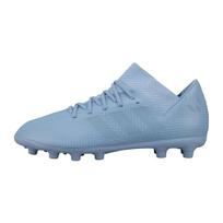 Adidas Messi 18.3 HG Anti-Slip Durable Shock Absorbing Low Top Football Shoes Kids Football Shoes Blue BB7034 35½