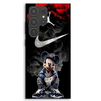 Phone case - MANIACASE - Samsung Galaxy S24 Ultra - Silicone TPU - Nike Mickey Jordan Pattern - Black juoda