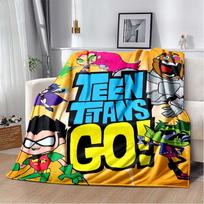3D T-Paauglys T-Titanai Eina! Flanelinis pledas Super minkštas pliušinis šiltas miego pledas sofai, miegamajam, biurui, vaikams, gimtadienio, Kalėdų dovanoms 75cm x 90cm blue