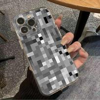 Full Screen Mosaic Pattern Phone Case For iPhone 17 16 15 14 13 12 11 Pro Max XR XS MAX 7 8 PLUS MINI INS Transparent Cover iPhone 8