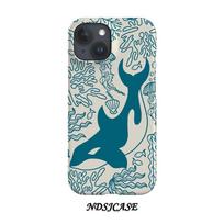 Orca Coral Reef  Phone Case for iPhone 17 16 15 14 13 12 11 X XS XR XSMAX 7 8 Air Pro Max Plus Luxury Double-layer Back Cover iPhone 13