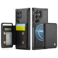 JEEHOOD-J05 for Samsung Galaxy S26 Ultra S25 S24 Plus FE Luxury 2 in 1 Separable Flip Wallet Premium PU Leather Case Card Holder Phone Back Cover For Samsung Galaxy S26 Ultra juoda